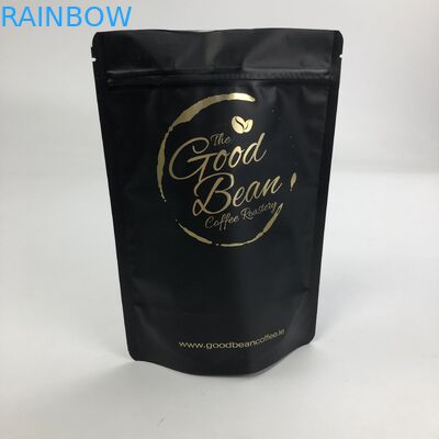 Douane Gedrukt Matt Black Aluminum Foil 250g 1kg met de Tribune van de Ritssluitingszak op Koffie Bean Bag Packaging