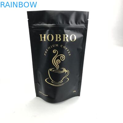 Douane Gedrukt Matt Black Aluminum Foil 250g 1kg met de Tribune van de Ritssluitingszak op Koffie Bean Bag Packaging