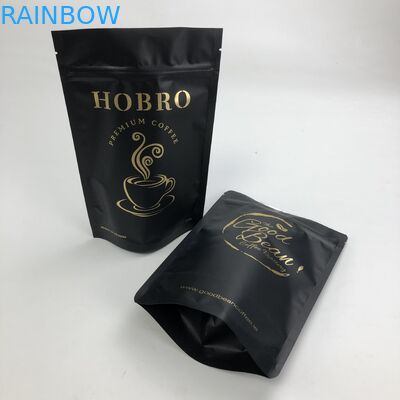 Douane Gedrukt Matt Black Aluminum Foil 250g 1kg met de Tribune van de Ritssluitingszak op Koffie Bean Bag Packaging