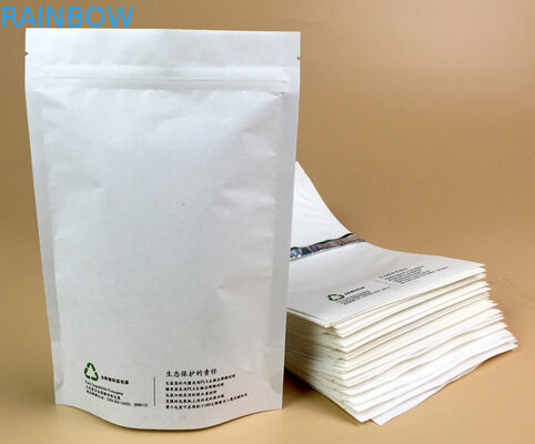 Van de de Bodem Zijhoekplaat van de voedselrang de Biologisch afbreekbare Vierkante van de de Koffiethee het Document van Kraftpapier Zak van Zakmylar met Tin Tie For Popcorn Packa