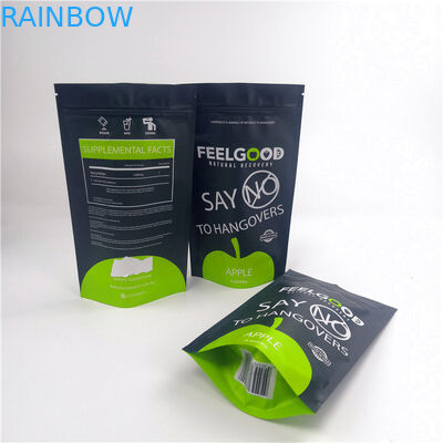 De Ritssluitings Bevindend Zakken Aangepast Embleem van Mylar 110mic van het snacksvoedsel