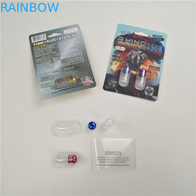 Glanzende het eindigen Verhogingsrinoceros 7 9x12cm 3D verpakkingskaart