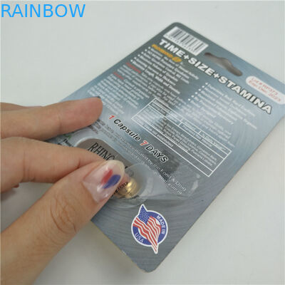 Glanzende het eindigen Verhogingsrinoceros 7 9x12cm 3D verpakkingskaart