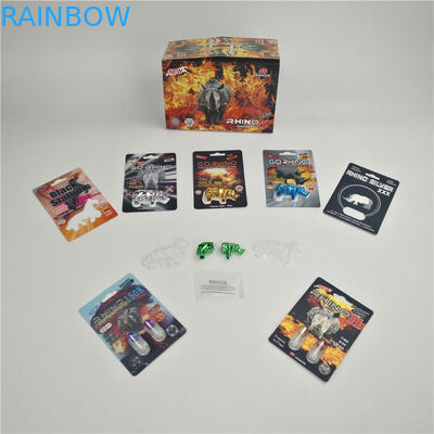 Glanzende het eindigen Verhogingsrinoceros 7 9x12cm 3D verpakkingskaart