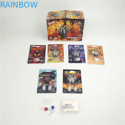 Glanzende het eindigen Verhogingsrinoceros 7 9x12cm 3D verpakkingskaart