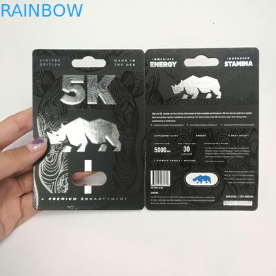 Glanzende Oppervlakte 9x12cm de Blaardocument van de Rinoceroscapsule Kaarten