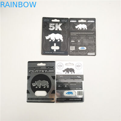 Glanzende Oppervlakte 9x12cm de Blaardocument van de Rinoceroscapsule Kaarten