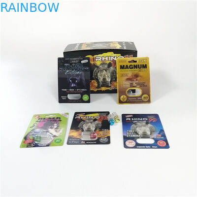 Rinoceros 69 van verhogingspillen 350g 3D Plastiek van de Blaarkaart