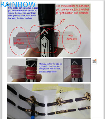 CMYK-Kleur 70mic het Gouden krimpt Stempelen Kokeretiketten