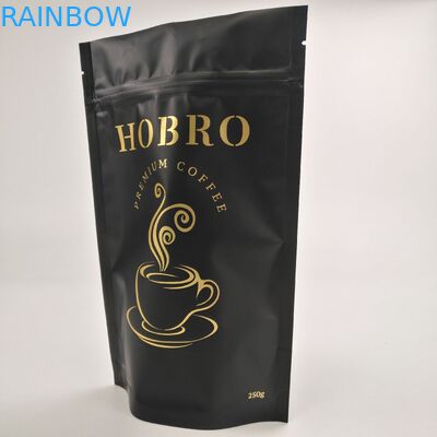 Tribune op Matt Black Laminated Aluminum Foil-Verpakkende de Zakkoffie Bean Packaging Bags With Valve van de Ritssluitingskoffie