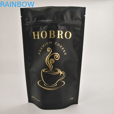 Tribune op Matt Black Laminated Aluminum Foil-Verpakkende de Zakkoffie Bean Packaging Bags With Valve van de Ritssluitingskoffie