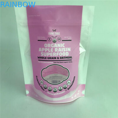 De glanzende Oppervlaktetribune die omhoog Zakken verpakken paste Zakken met Venster voor Voedsel Verpakking aan