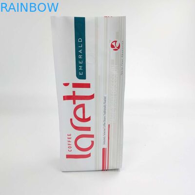 Douane Resealable Matt Film Side Gusset Bag met Aluminiumfolieklep voor Koffie Bean Packaging Pouch