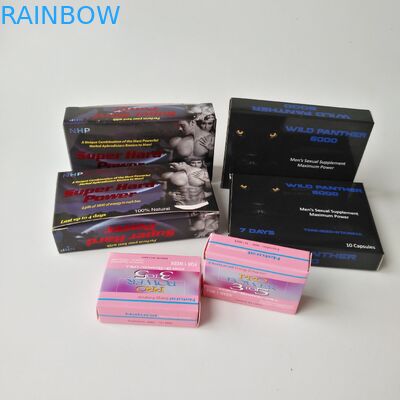 Het Document van douanelogo recycled cosmetic contact lenses het Verpakkende Vakje Glanzende van de de Make-upverpakking van de Pillenwimper Rechthoekige Document B