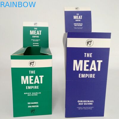 De douane drukte Klein het Document van het Rundvlees Schokkerig Karton Vakjes het Document van Kraftpapier Vakje voor het Vakje van de de Barvertoning van de Snackenergie