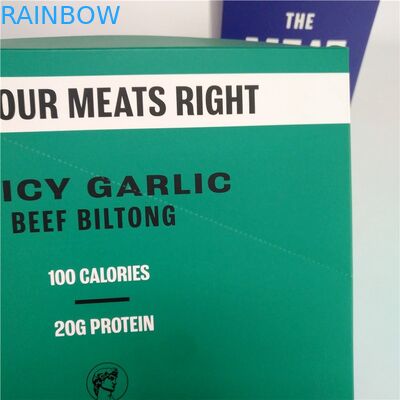 De douane drukte Klein het Document van het Rundvlees Schokkerig Karton Vakjes het Document van Kraftpapier Vakje voor het Vakje van de de Barvertoning van de Snackenergie