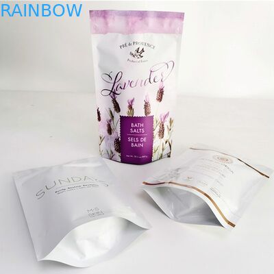 OEM Tribune op de Folieeffect van Aluminiumdoypack Gouden Plastic Verpakkende Zakken voor Badzout en Kruiden