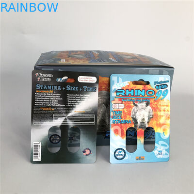 Rinoceros 99 Kaarten van de het Gaten 3D Rinoceros van 500k de Dubbele voor Mannelijke Verhogingspil