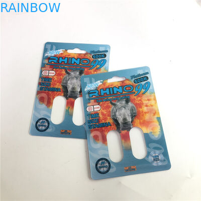 Rinoceros 99 Kaarten van de het Gaten 3D Rinoceros van 500k de Dubbele voor Mannelijke Verhogingspil