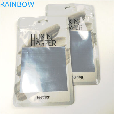 De glanzende duidelijke voortandzijde hangt de ritssluitingszak van gaten plastic zakken aluminiumfolie aangepaste verpakking