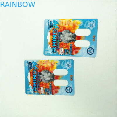 De Kaart die van de rinocerosblaar Mannelijke de Verhogingscapsule verpakken van 350g whiteboard