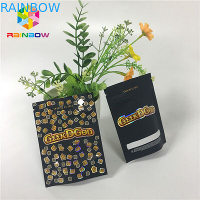 De plastic Mylar-Tribune van de Ritssluitingsdouane op Zakken150mg Zwarte Steen