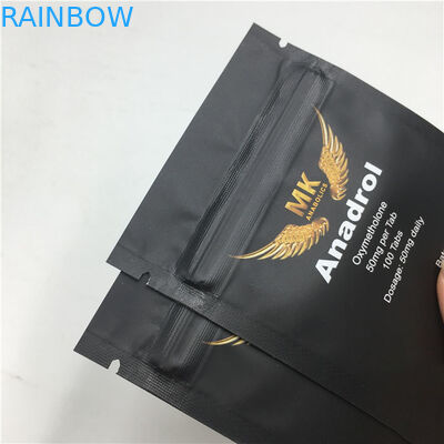 De ritssluiting Matte Snack Plastic Pouches Packaging drukte Verzegelde Kant Drie