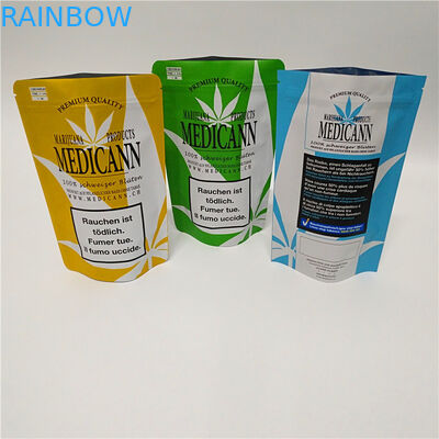 CBD-de Plastic Tribune van Mylar van de Onkruidfolie op Bestand Zak Luchtdichte Geur