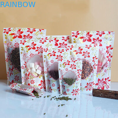 Plastic Zak van de ritssluitings Glanzende Tribune de omhoog Verpakkingsdouane Logo With Window