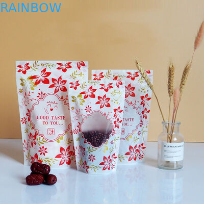 Plastic Zak van de ritssluitings Glanzende Tribune de omhoog Verpakkingsdouane Logo With Window