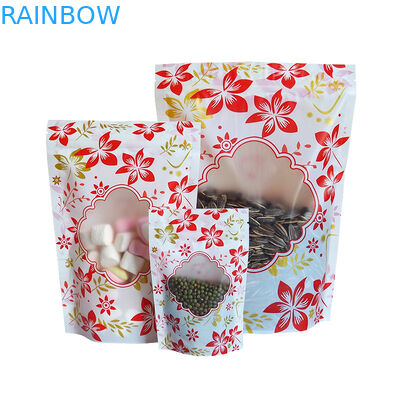 Plastic Zak van de ritssluitings Glanzende Tribune de omhoog Verpakkingsdouane Logo With Window