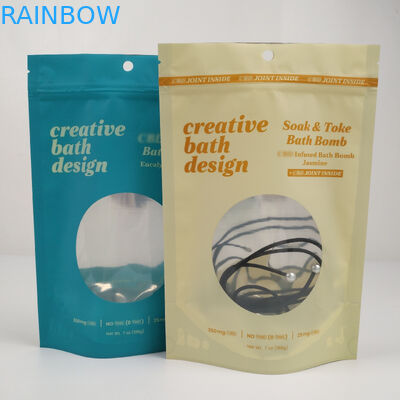 Van de de Ritssluitingsaluminiumfolie van het geurbewijs Resealable Tribune van Mylar op Zakken met Venster