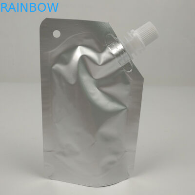 Duidelijke Zilveren Aluminiumfolie Juice Beverage Spout Pouch Packaging 100ml 150ml