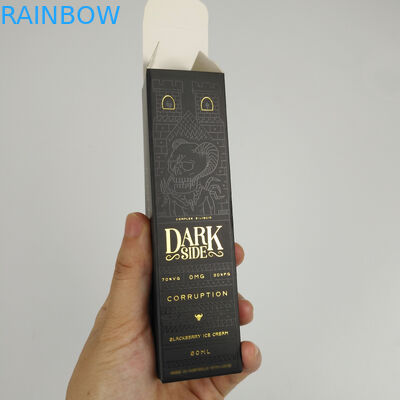 Douane In het groot Vouwbaar Klein Zwart Luxe Heet het Stempelen Gouden Kosmetisch Verpakkend het Document van de Foliegift Vakje