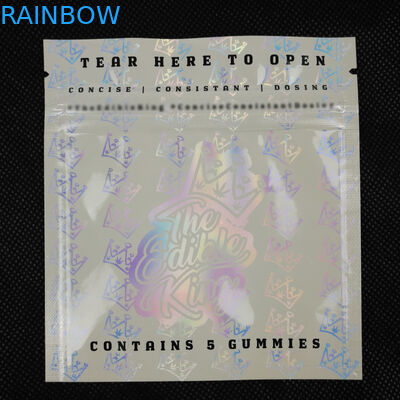 Van het de Geurbewijs van douanelogo design zip lock resealable van de Aluminiumfoliemylar Plastic Drie Kant Verzegelde Verpakkende het Hologramzak