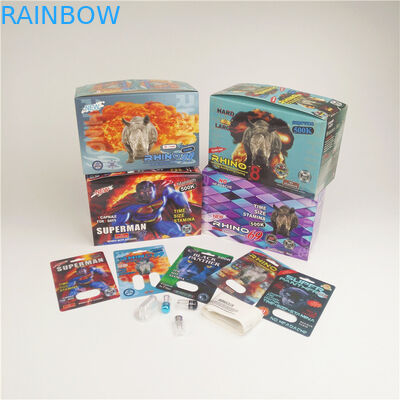 90mic het Document van de de Kaartenrinoceros 3K 7K van panter Seksuele Pillen 3D Kaarten