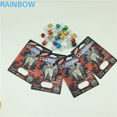 Gekke Rinoceros 69 Pillen die Doosrinoceros 7 voor Mannelijke Seksuele Pil verpakken