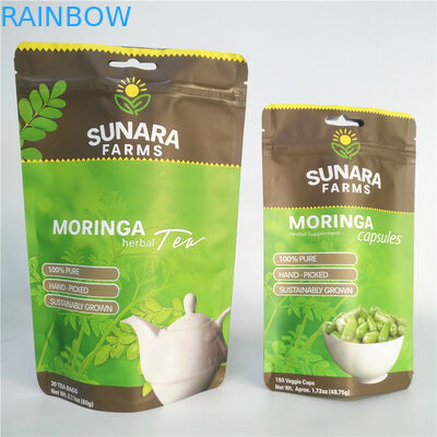 De gelamineerde Filmvmpet SGS Resealable Voedsel Verpakking doet 110mic voor Thee/Noten in zakken