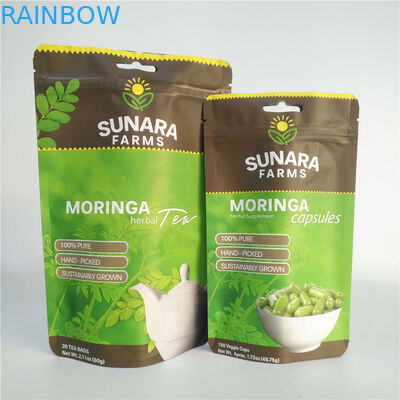 De gelamineerde Filmvmpet SGS Resealable Voedsel Verpakking doet 110mic voor Thee/Noten in zakken