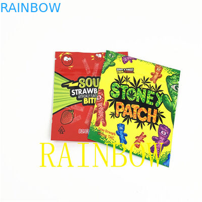 de Hitte van 100mic Edibles CMYK - van de de Foliezak van verbindingsmylar Suikergoed 80x100mm VMPET