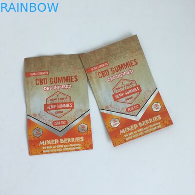 De Cannabis van de drukritssluiting bloeit de Plastic CBD Gegoten van de Ritssluitingsmylar van 50mg 100mg Gummies Verpakkende Zakken