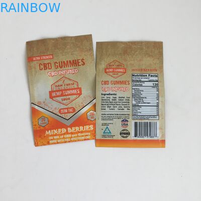 De Cannabis van de drukritssluiting bloeit de Plastic CBD Gegoten van de Ritssluitingsmylar van 50mg 100mg Gummies Verpakkende Zakken