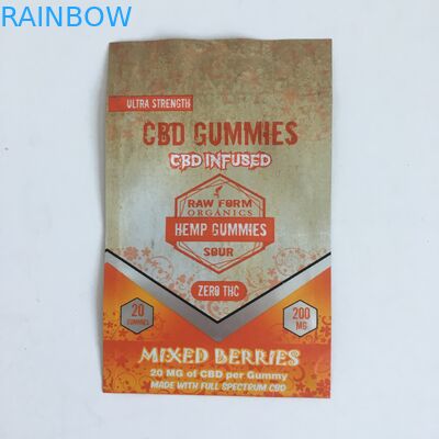 De Cannabis van de drukritssluiting bloeit de Plastic CBD Gegoten van de Ritssluitingsmylar van 50mg 100mg Gummies Verpakkende Zakken