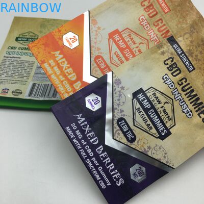 De douane drukte 1g 3.5g de kringloop kleverige ritssluiting van het geurbewijs zak van het de tribune omhoog eetbare 3.5g mylar onkruid van CBD de kleine draagt