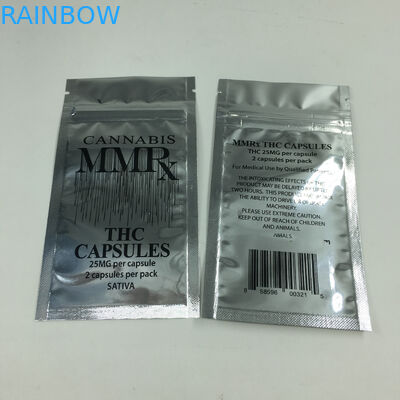 De glanzende van de het Bewijsritssluiting van de Aluminiumfolie1g Geur het Onkruidcannabis van Mylar Eetbare doet Vlakke Ritssluitingszakken voor Poeder in zakken