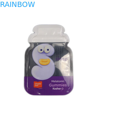 Cb Douanevorm 3 Zijverbindingsfolie die Kleverige de Douane Plastic Zakken verpakt die van de Suikergoed Vlakke Zak Ritssluitingszak verpakken