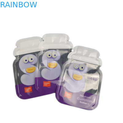 In het groot Onregelmatige de Zakken van de Douanelogo cb edible gummy bags van de Vorm Plastic Ritssluiting Verpakking