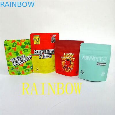 De douane drukte Zachte het Bewijstribune van de Aanrakingsgeur op de ritssluiting Matte Mylar Bags van het Kindbewijs voor Droge bloemenverlof verpakking