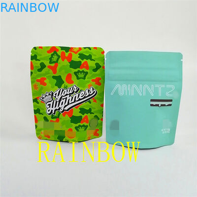 3.5g de zachte Zak van Aanrakings Zwarte Matte Child Proof Zipper Packaging/Onkruidtribune op Zak Verpakkende Zak