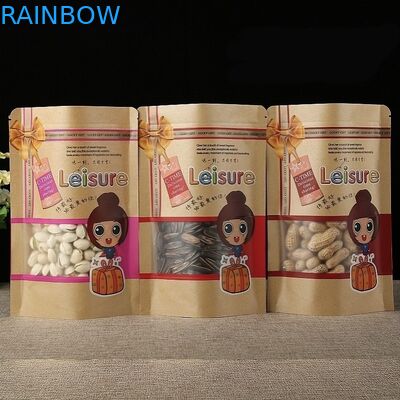 100mic kraftpapier-Document Standup het Voedseldocument van de Zakkoffie CMYK Ritssluitingszak